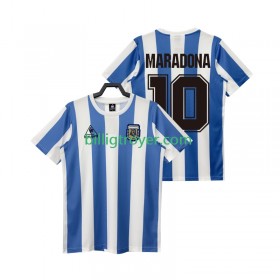 Billige Fotballdrakter Argentina MARADONA 10 Retro Hjemmedraktsett 1986 Kortermet